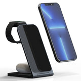 3-in-1 Magnetic Phone, Watch & Airpod Charging Stand - Black