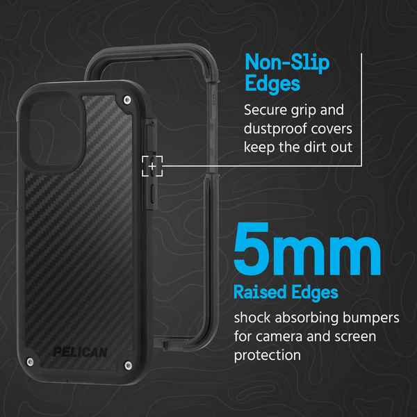 Shield Case w/ MagSafe for iPhone 14 Pro Max - Black Kevlar Pelican Phone Cases Shield Case w/ MagSafe for iPhone 14 Pro Max - Black Kevlar Pelican Phone Cases