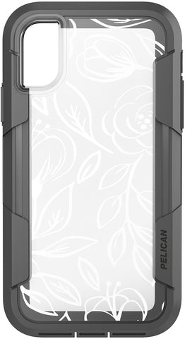 Voyager Case for Apple iPhone X / Xs - Floral Gray