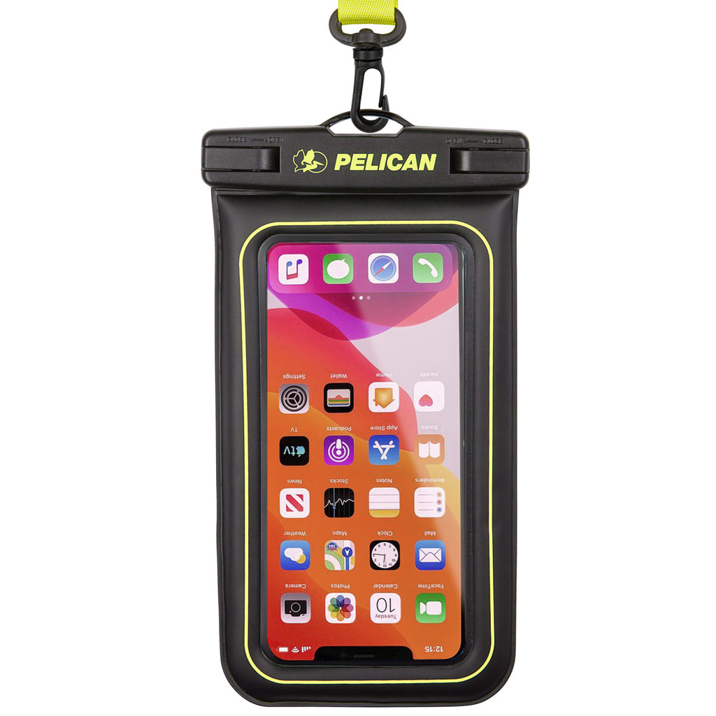 Marine Waterproof Floating Pouch XL Black Lime Pelican Phone Cases